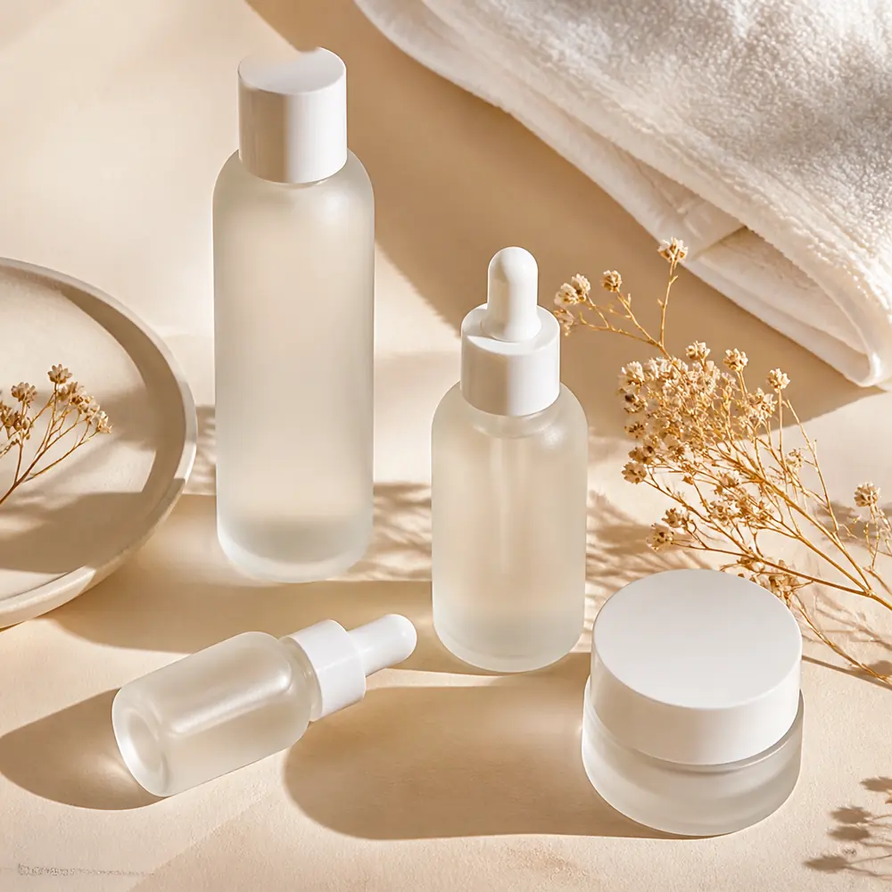 Skincare and make-up tools on a studio table